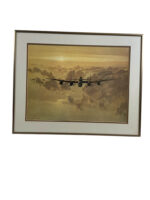 WW2 British RAF Spitfire In Flight Print Framed 20" X 16" WW2 British RAF Spitfire In Flight Print Framed 20" X 16"