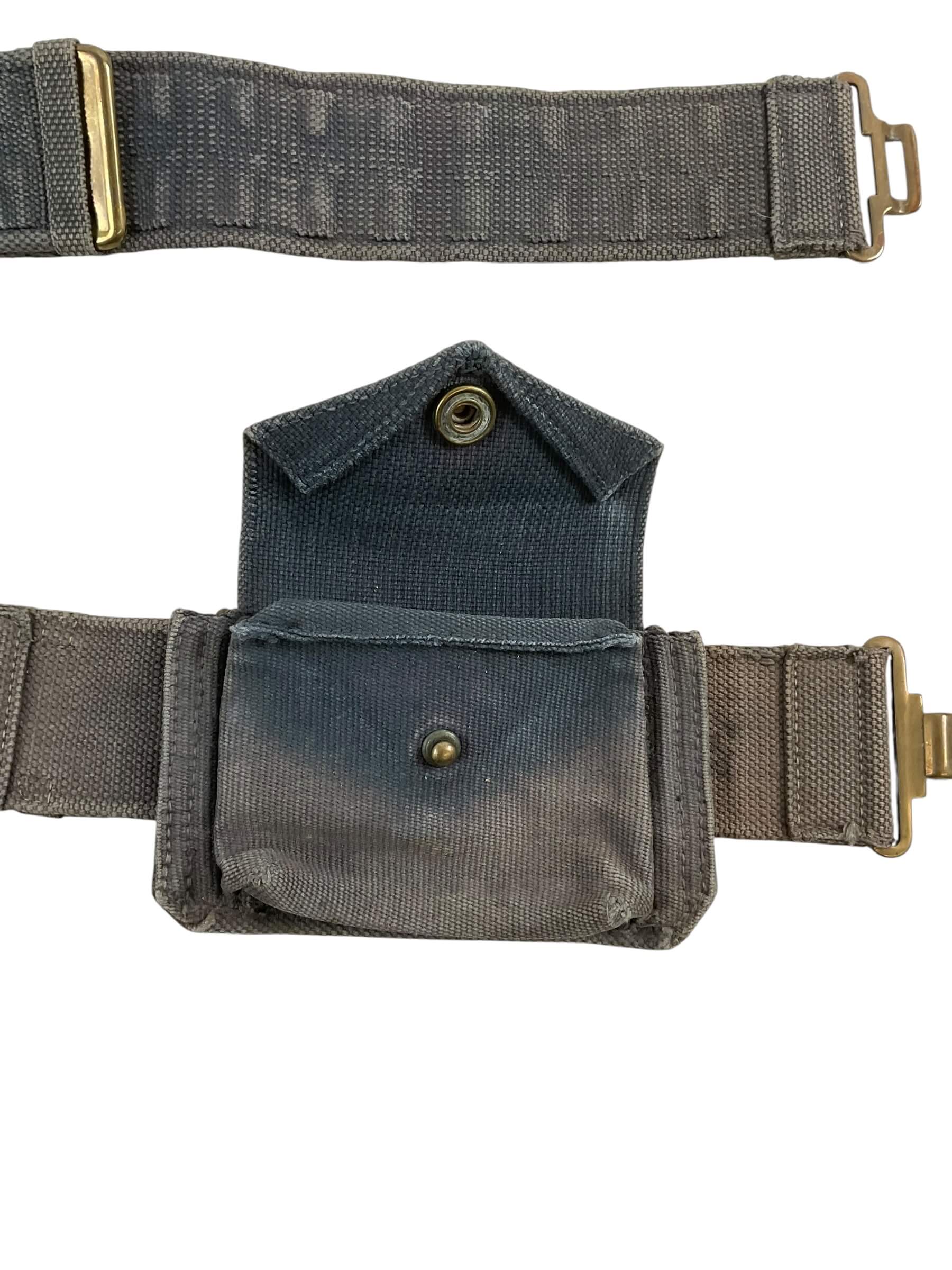 WW2 British RAF 25 Pattern Web Belt With Ammo Pouch WW2 British RAF 25 Pattern Web Belt With Ammo Pouch
