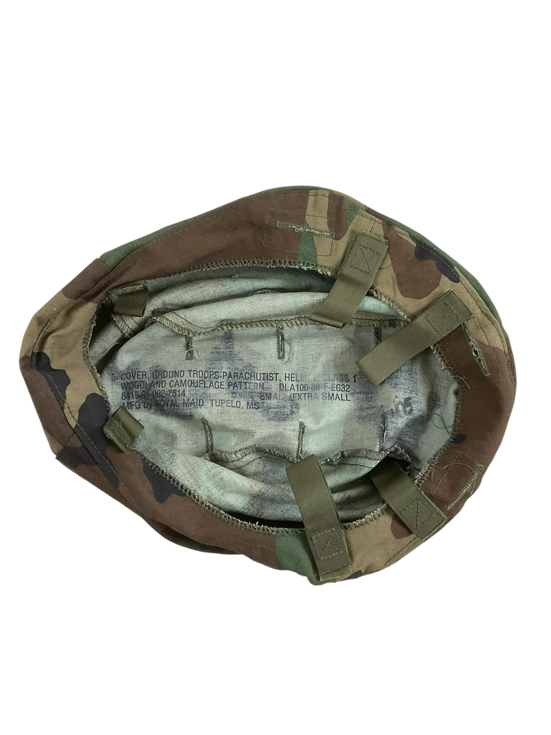 US Army PASGT Woodland Helmet Cover Size XS US Army PASGT Woodland Helmet Cover Size XS