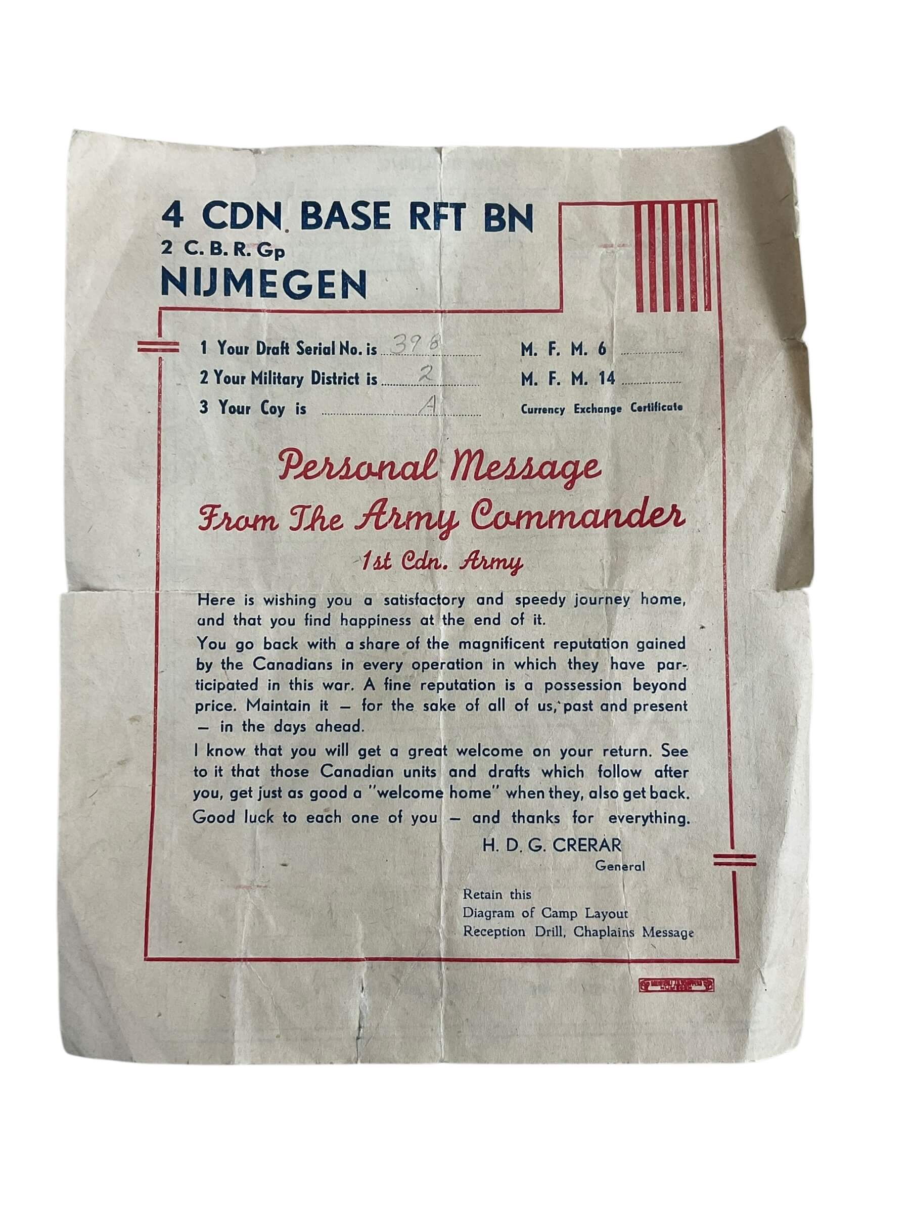 WW2 Canadian 4th Division Nijmegen Repat Newsletter WW2 Canadian 4th Division Nijmegen Repat Newsletter