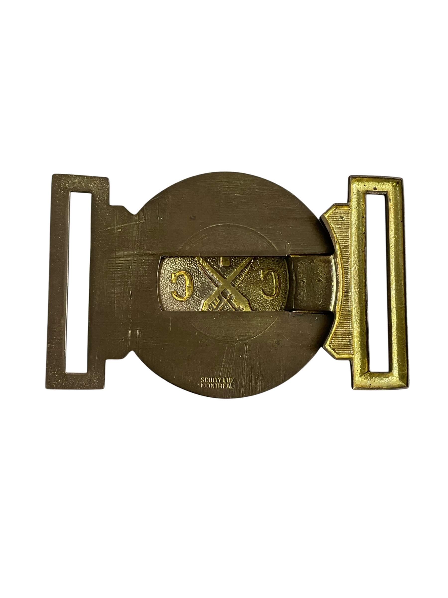Canadian Newfoundland Catholic Cadet Corps Belt Buckle Scully Marked Canadian Newfoundland Catholic Cadet Corps Belt Buckle Scully Marked