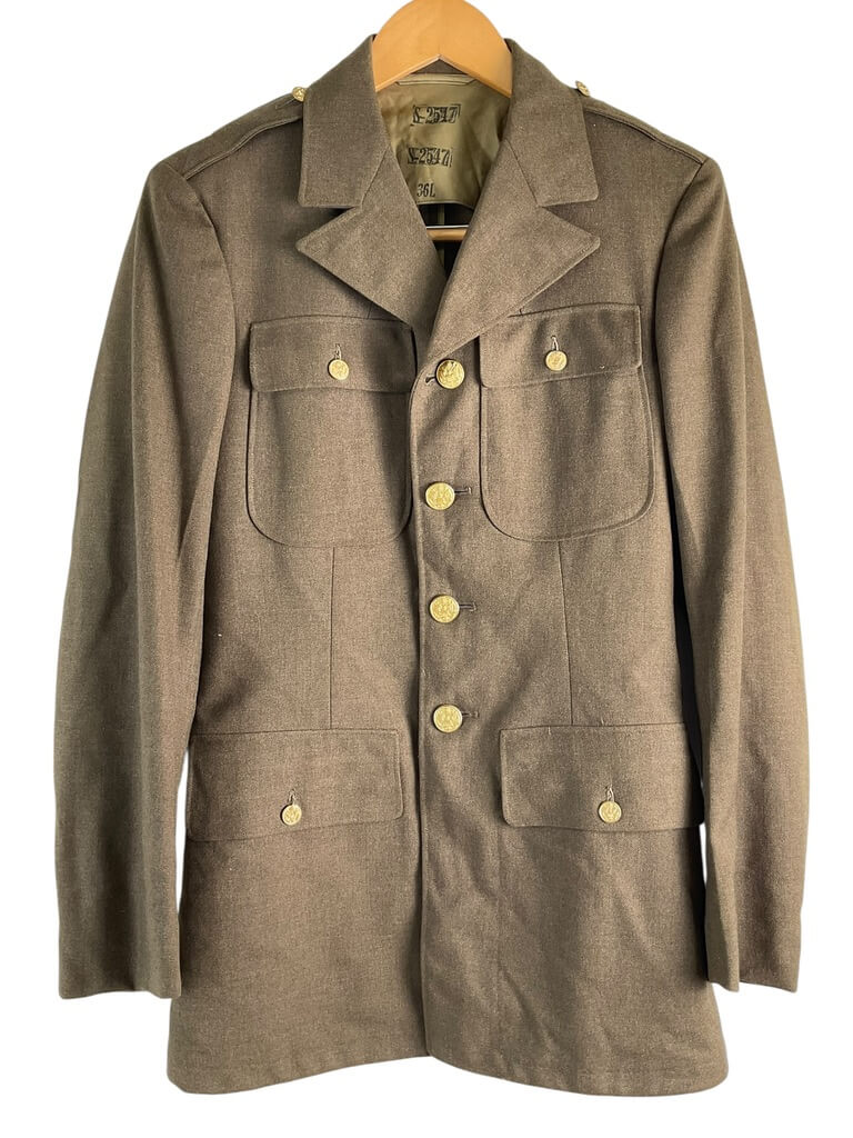 WW2 US Army 4 Pocket Other Ranks Tunic Jacket Size 36 Long With Laundry Numbers WW2 US Army 4 Pocket Other Ranks Tunic Jacket Size 36 Long With Laundry Numbers