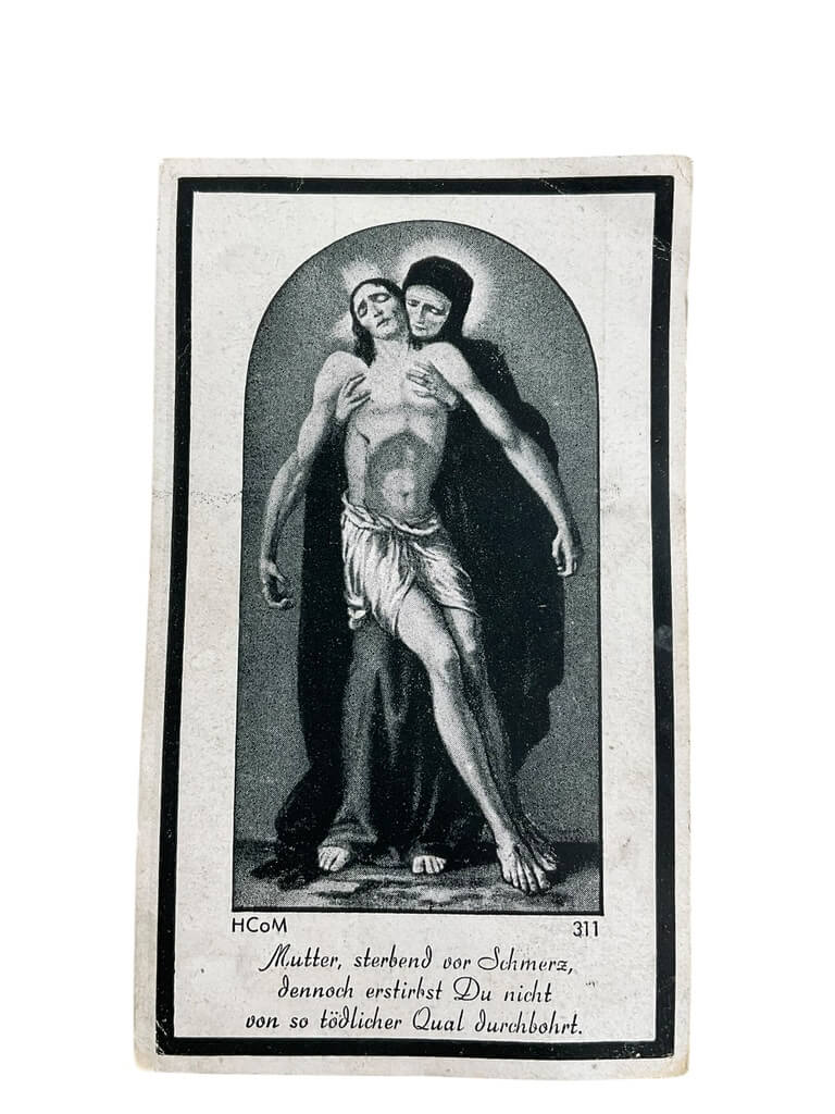 WW2 German Karl Brue Gebirgsjager Artillery Death Card WW2 German Karl Brue Gebirgsjager Artillery Death Card