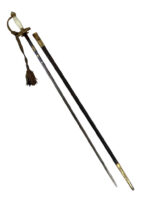 French Court Sword With Scabbard Mother of Pearl Handle and Sword Knot