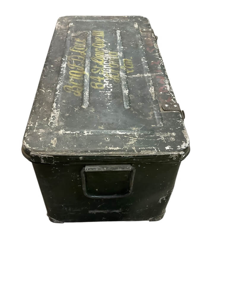 WW2 German Army Transit Box Repurposed Canadian Brigadier Lance 28" X 13" X 11" WW2 German Army Transit Box Repurposed Canadian Brigadier Lance 28" X 13" X 11"