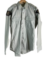 Royal Canadian Mounted Police RCMP Long Sleeve Blue Shirt With Woven Patches Size 16