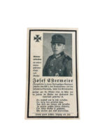 WW2 German Josef Estermeier Gebirgsjäger Regiment Death Card