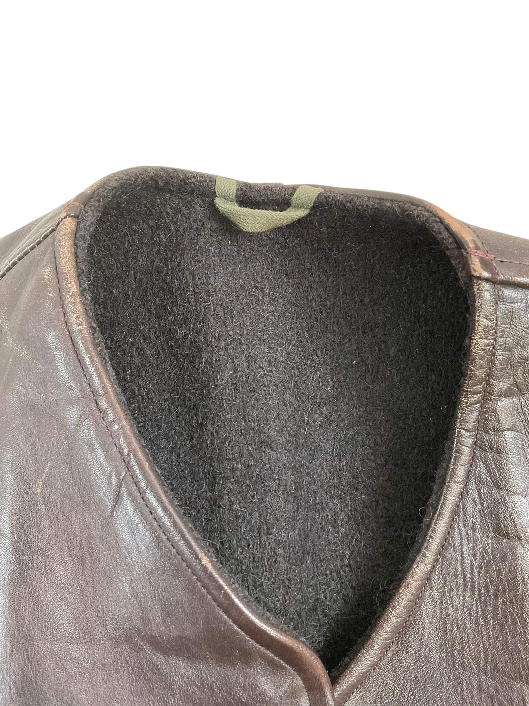 WW2 Canadian Army Leather Jerkin Size Medium Dated 1943 WW2 Canadian Army Leather Jerkin Size Medium Dated 1943