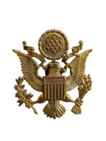 WW2 US Army Officers Cap Badge 2 3/4" X 2 1/2"
