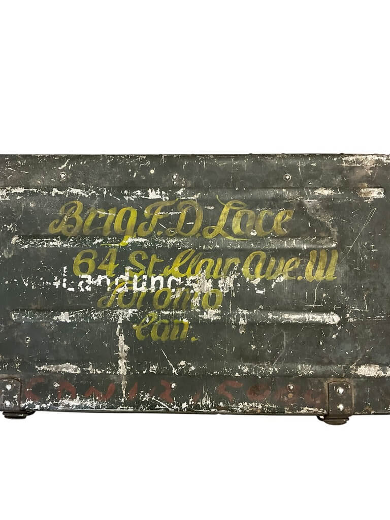 WW2 German Army Transit Box Repurposed Canadian Brigadier Lance 28" X 13" X 11" WW2 German Army Transit Box Repurposed Canadian Brigadier Lance 28" X 13" X 11"