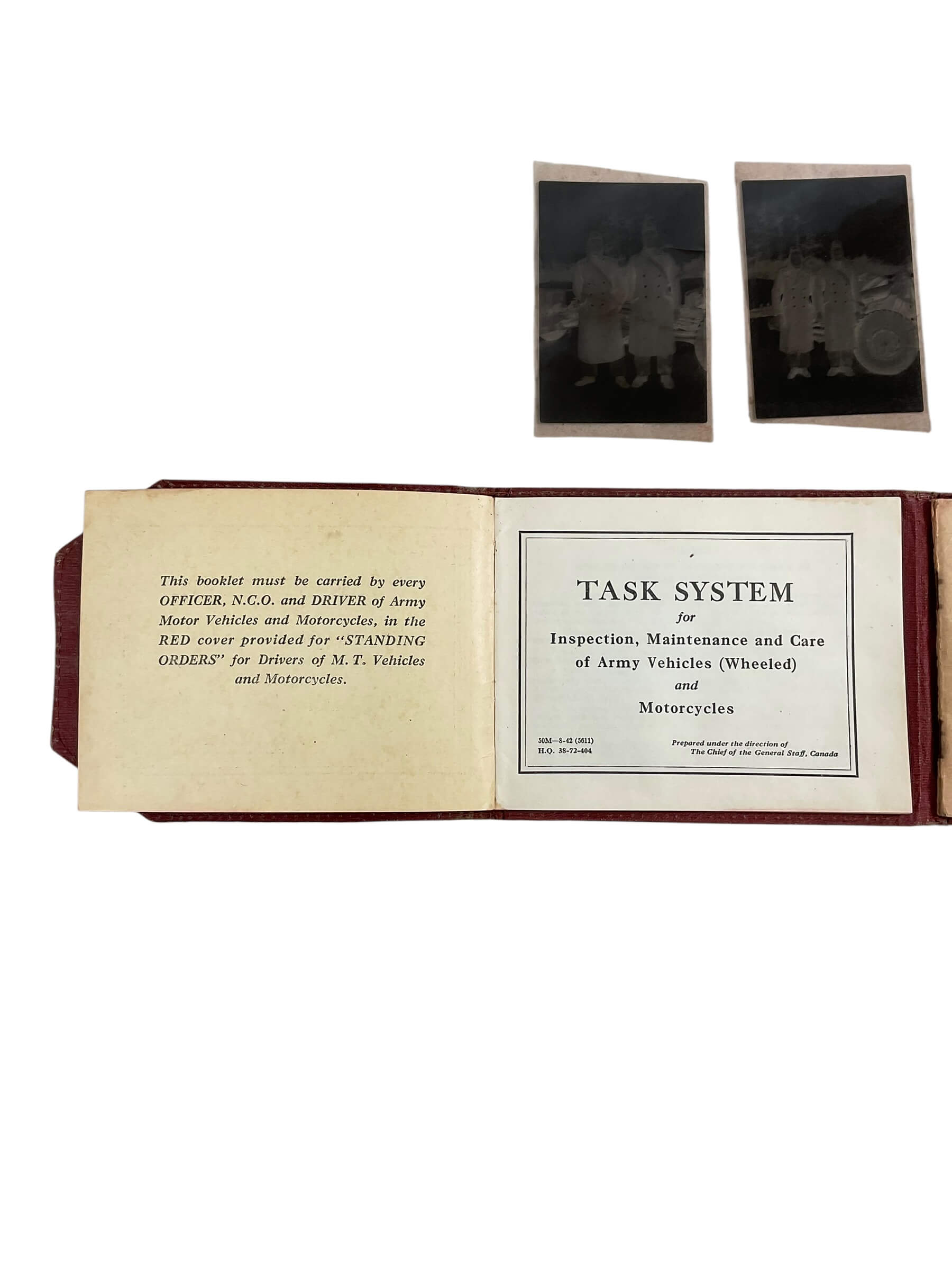 WW2 Canadian Standing Orders For Vehicles and Motorcycles With 8 Original Negatives WW2 Canadian Standing Orders For Vehicles and Motorcycles With 8 Original Negatives