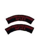WW2 Canadian Dufferin and Haldimand Rifles Shoulder Titles Insignia Pair WW2 Canadian Dufferin and Haldimand Rifles Shoulder Titles Insignia Pair