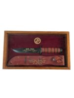 US USMC Ka-Bar 100th Anniversary Knife With Scabbard In Display Case