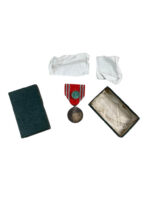 WW2 Japanese Red Cross Society Silver Full Size Medal With Rosette In Box