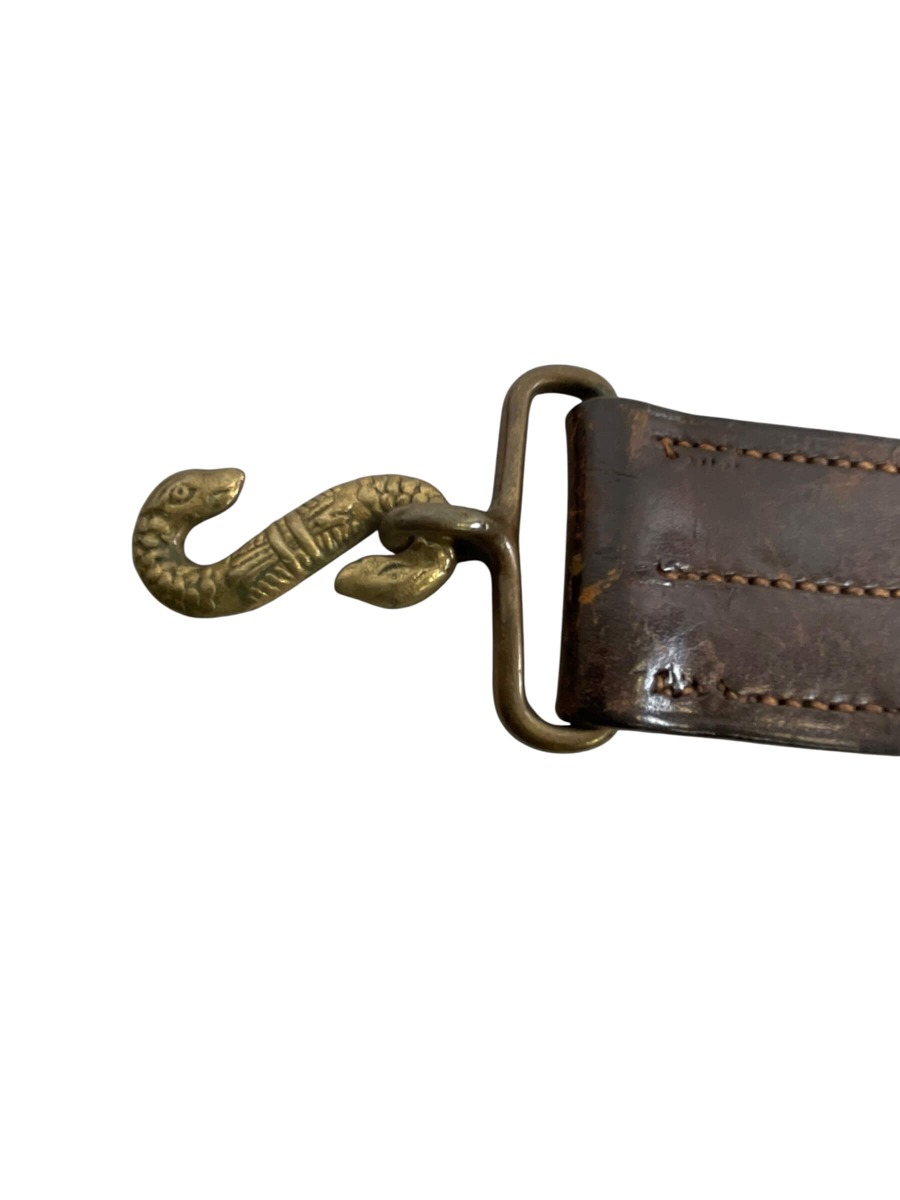 WW1 Canadian CEF Leather Snake Belt With Strap WW1 Canadian CEF Leather Snake Belt With Strap