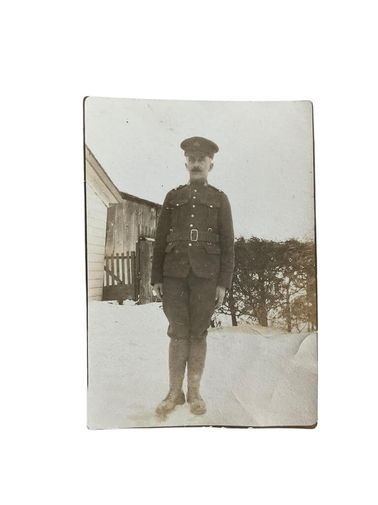 WW1 British BEF Soldier Winter 3 1/4" X 2 1/4" Photograph WW1 British BEF Soldier Winter 3 1/4" X 2 1/4" Photograph