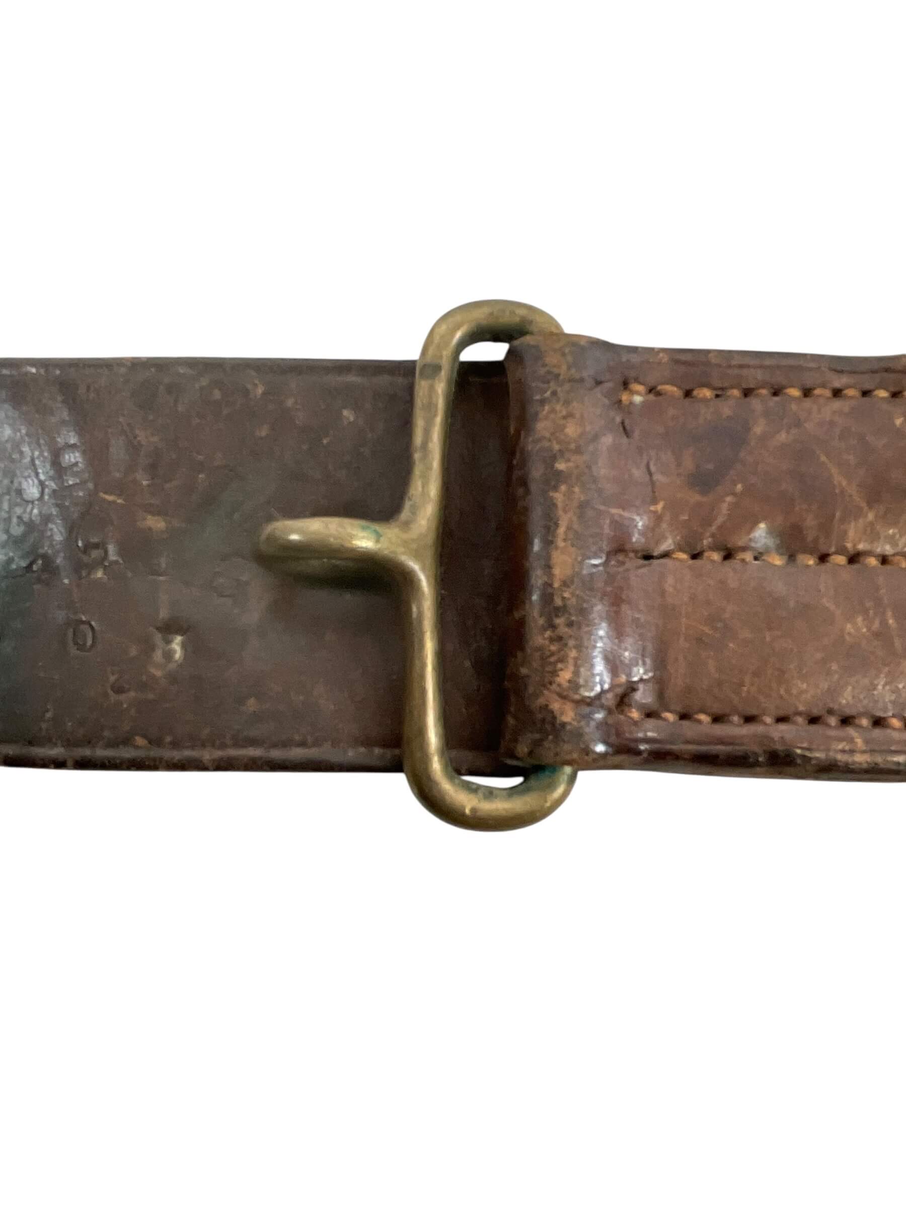 WW1 Canadian CEF Leather Snake Belt With Strap WW1 Canadian CEF Leather Snake Belt With Strap