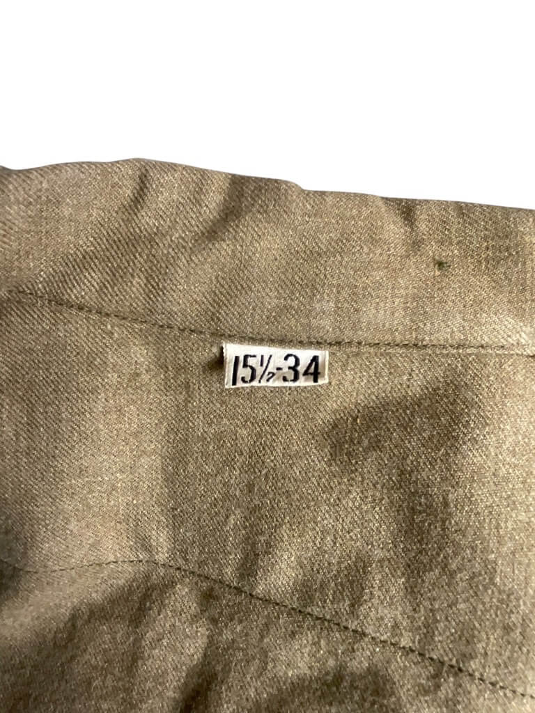 WW2 US Army Other Ranks Wool Shirt Size 15 1/2 WW2 US Army Other Ranks Wool Shirt Size 15 1/2