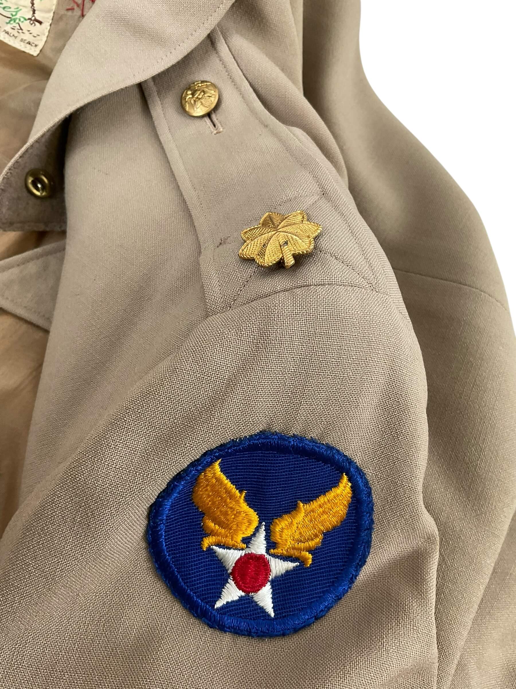 WW2 US USAAF Officers 4 Pocket Tunic Jacket Named WW2 US USAAF Officers 4 Pocket Tunic Jacket Named