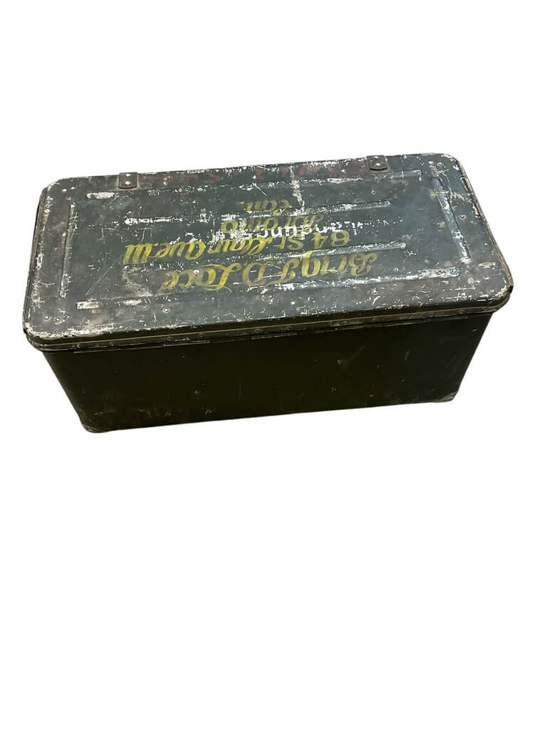 WW2 German Army Transit Box Repurposed Canadian Brigadier Lance 28" X 13" X 11" WW2 German Army Transit Box Repurposed Canadian Brigadier Lance 28" X 13" X 11"