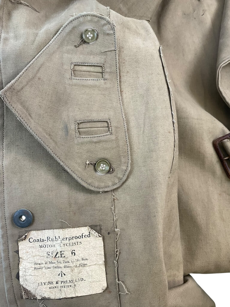 WW2 British Army Dispatch Riders Jacket Dated 1944 Size 6 Broad Arrowed WW2 British Army Dispatch Riders Jacket Dated 1944 Size 6 Broad Arrowed