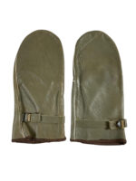 Canadian Army Green Leather Mittens Size Medium Dated 1955 Canadian Army Green Leather Mittens Size Medium Dated 1955