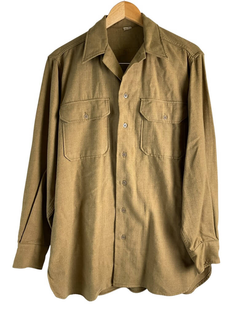 WW2 US Army Other Ranks Wool Shirt Size 15 1/2 WW2 US Army Other Ranks Wool Shirt Size 15 1/2