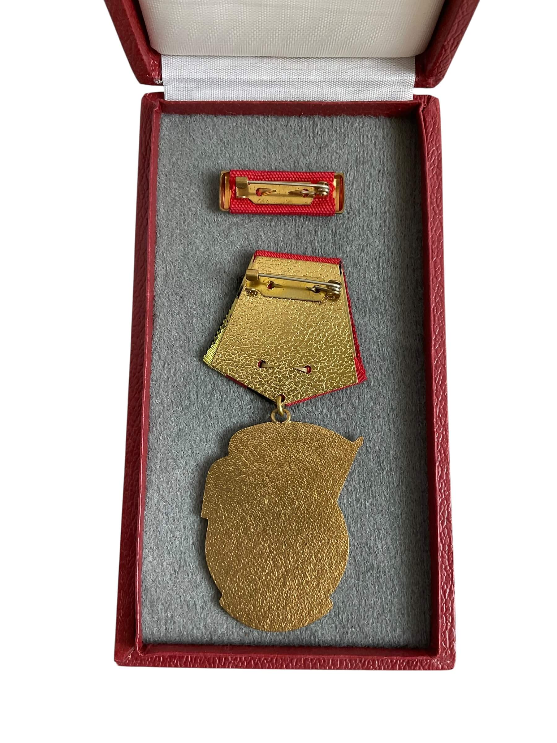 East German GDR Banner of Labor Full Size Medal With Ribbon Bar and Documents East German GDR Banner of Labor Full Size Medal With Ribbon Bar and Documents