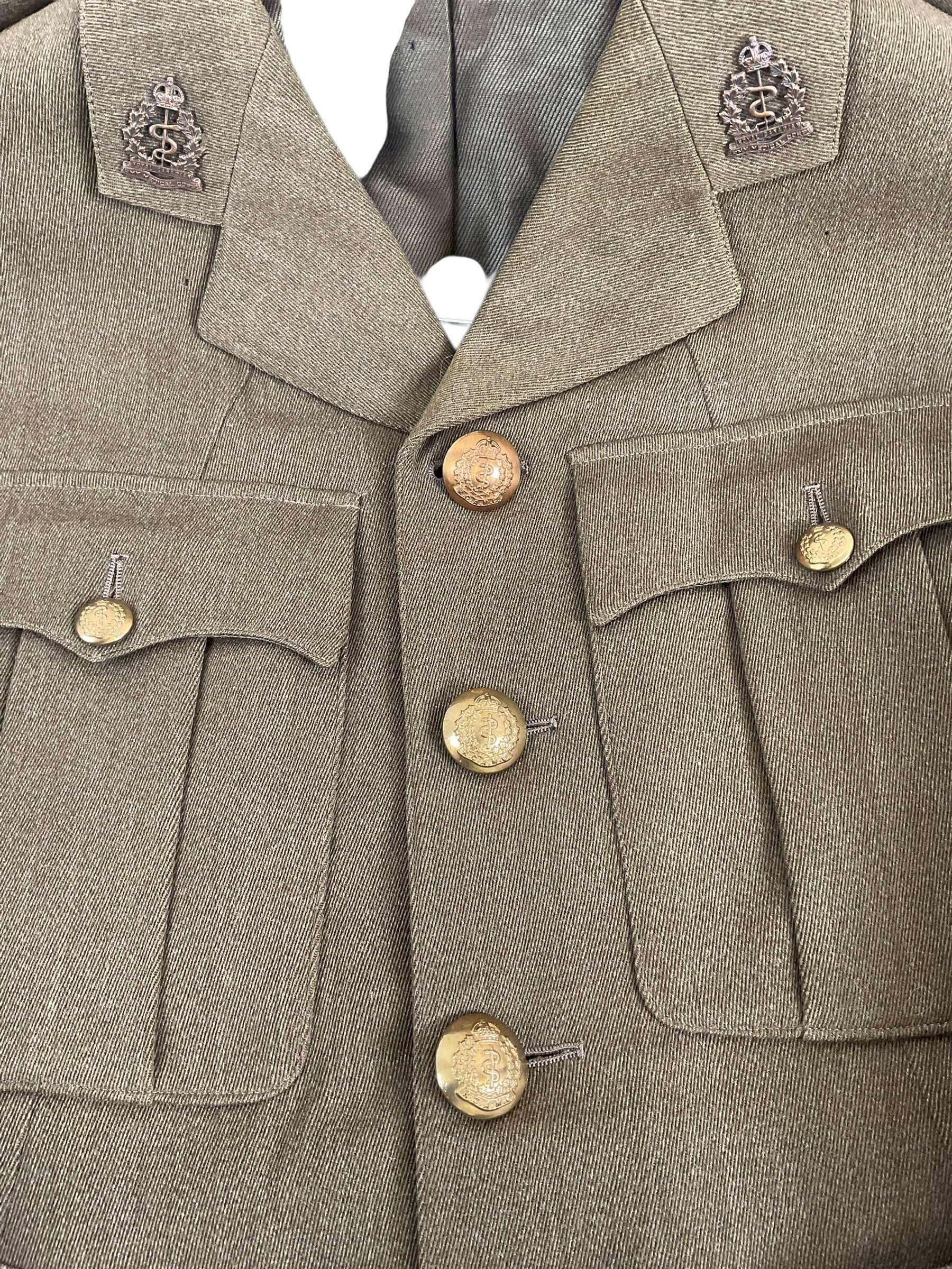 WW2 Canadian RCAMC Officers 4 Pocket Named Service Dress Jacket WW2 Canadian RCAMC Officers 4 Pocket Named Service Dress Jacket