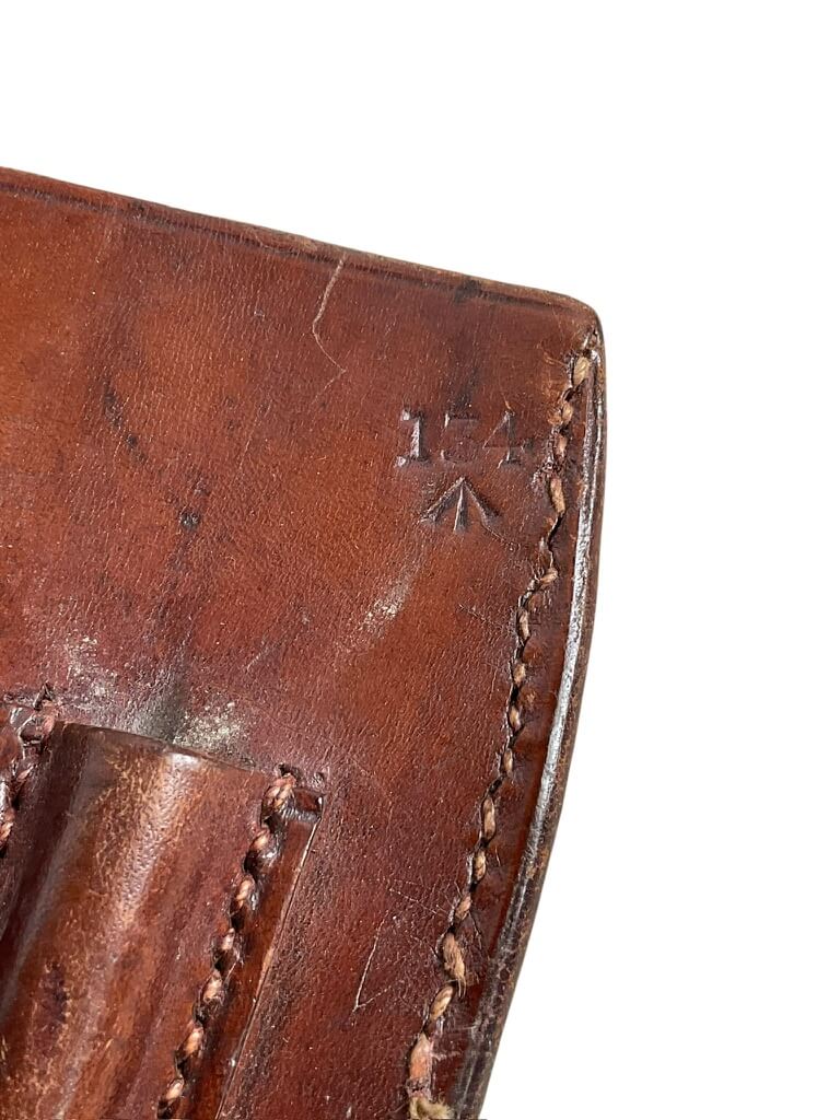 WW1 British BEF Leather Open Top Holster Broad Arrowed WW1 British BEF Leather Open Top Holster Broad Arrowed