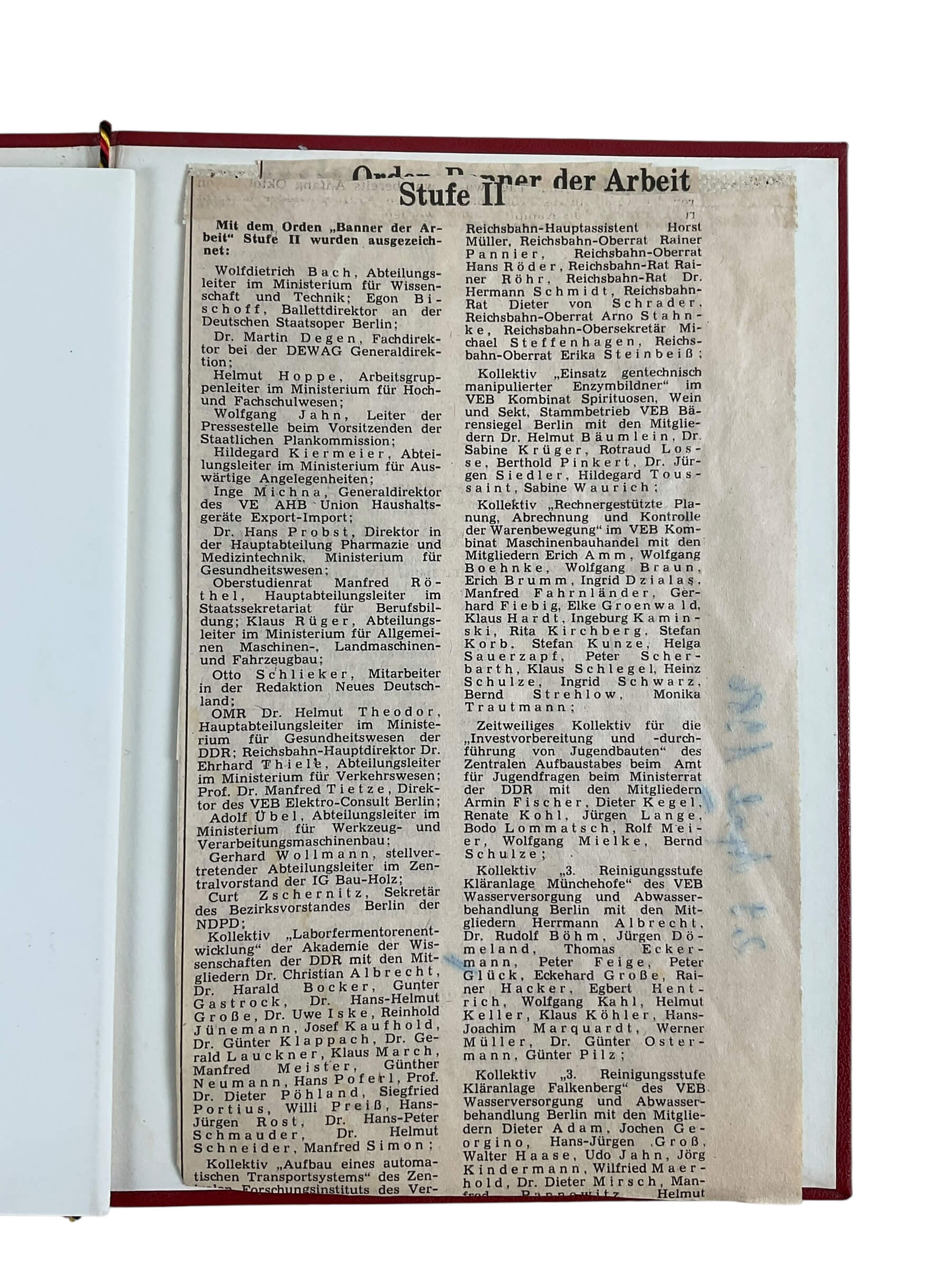 East German GDR Banner of Labor Full Size Medal With Ribbon Bar and Documents East German GDR Banner of Labor Full Size Medal With Ribbon Bar and Documents