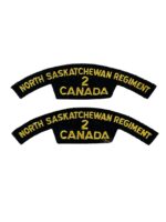 Canadian North Saskatchewan Regiment 2nd Battalion Shoulder Titles Insignia Pair Canadian North Saskatchewan Regiment 2nd Battalion Shoulder Titles Insignia Pair