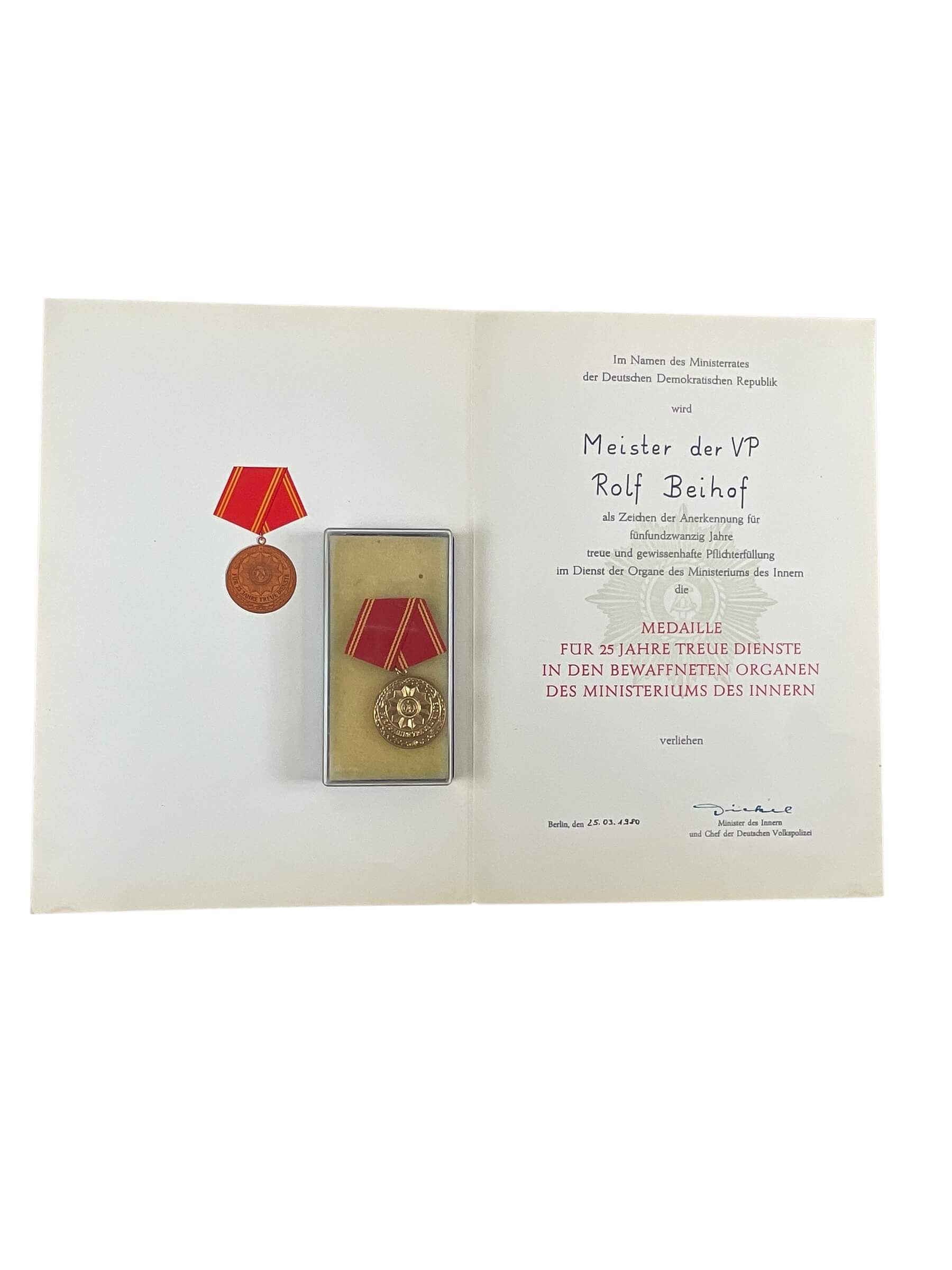 East German Police Officers Medal Group Lot X 10 With Documents East German Police Officers Medal Group Lot X 10 With Documents