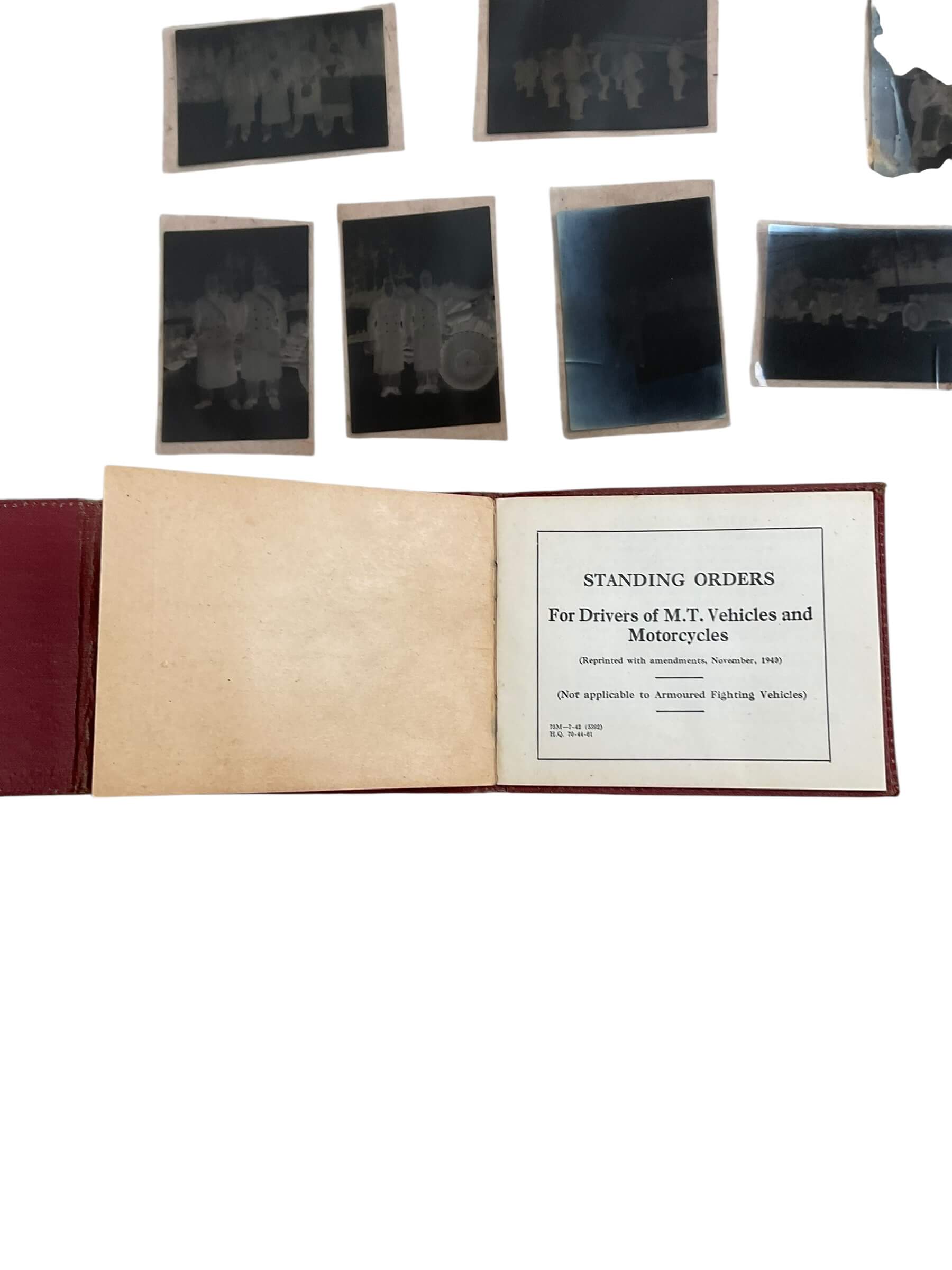 WW2 Canadian Standing Orders For Vehicles and Motorcycles With 8 Original Negatives WW2 Canadian Standing Orders For Vehicles and Motorcycles With 8 Original Negatives