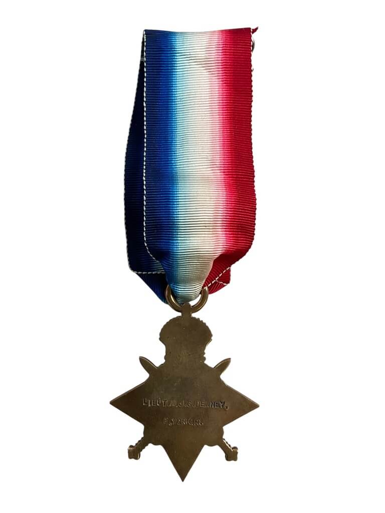 WW1 British BEF 14-15 Star Full Size Lt. Denney East York Regt. Gallipoli WW1 British BEF 14-15 Star Full Size Lt. Denney East York Regt. Gallipoli