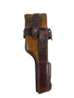 WW1 Imperial German C96 Broomhandle Mauser Wood Stock With Leather Holster Dated 1916