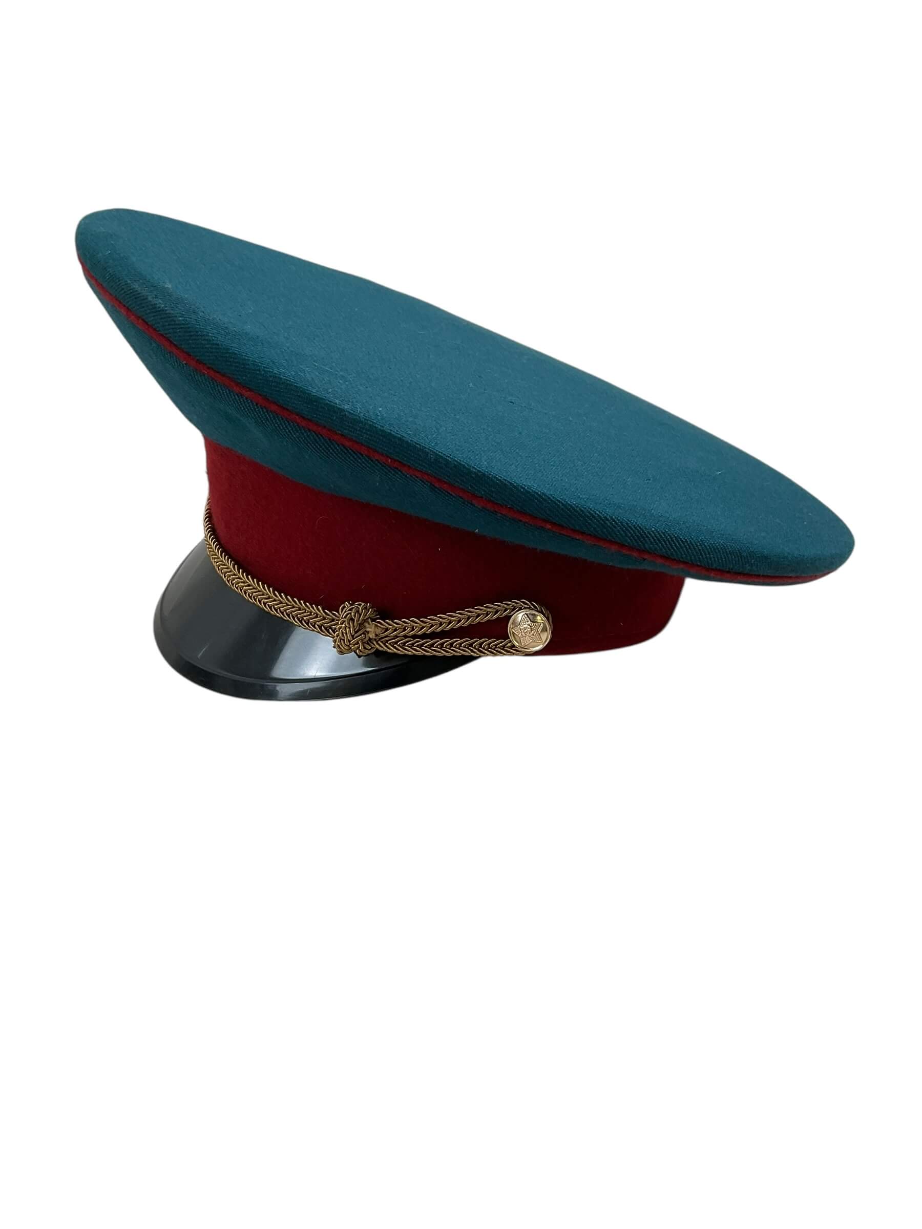 Russian Soviet Officers Peak Cap Hat Size 54 With Dress Belt Russian Soviet Officers Peak Cap Hat Size 54 With Dress Belt