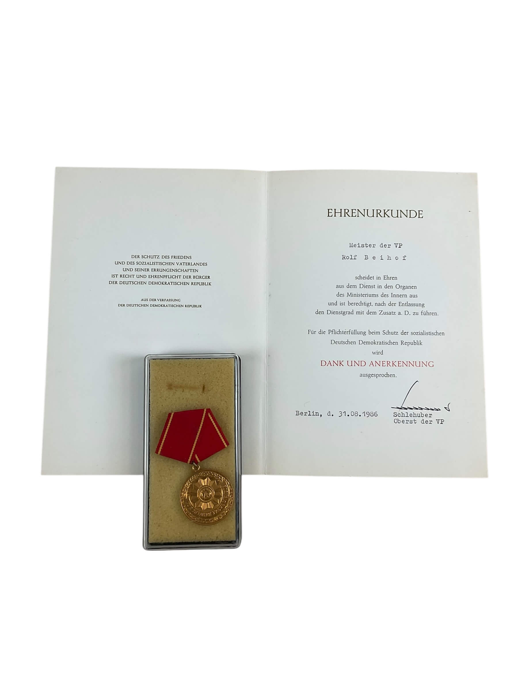 East German Police Officers Medal Group Lot X 10 With Documents East German Police Officers Medal Group Lot X 10 With Documents