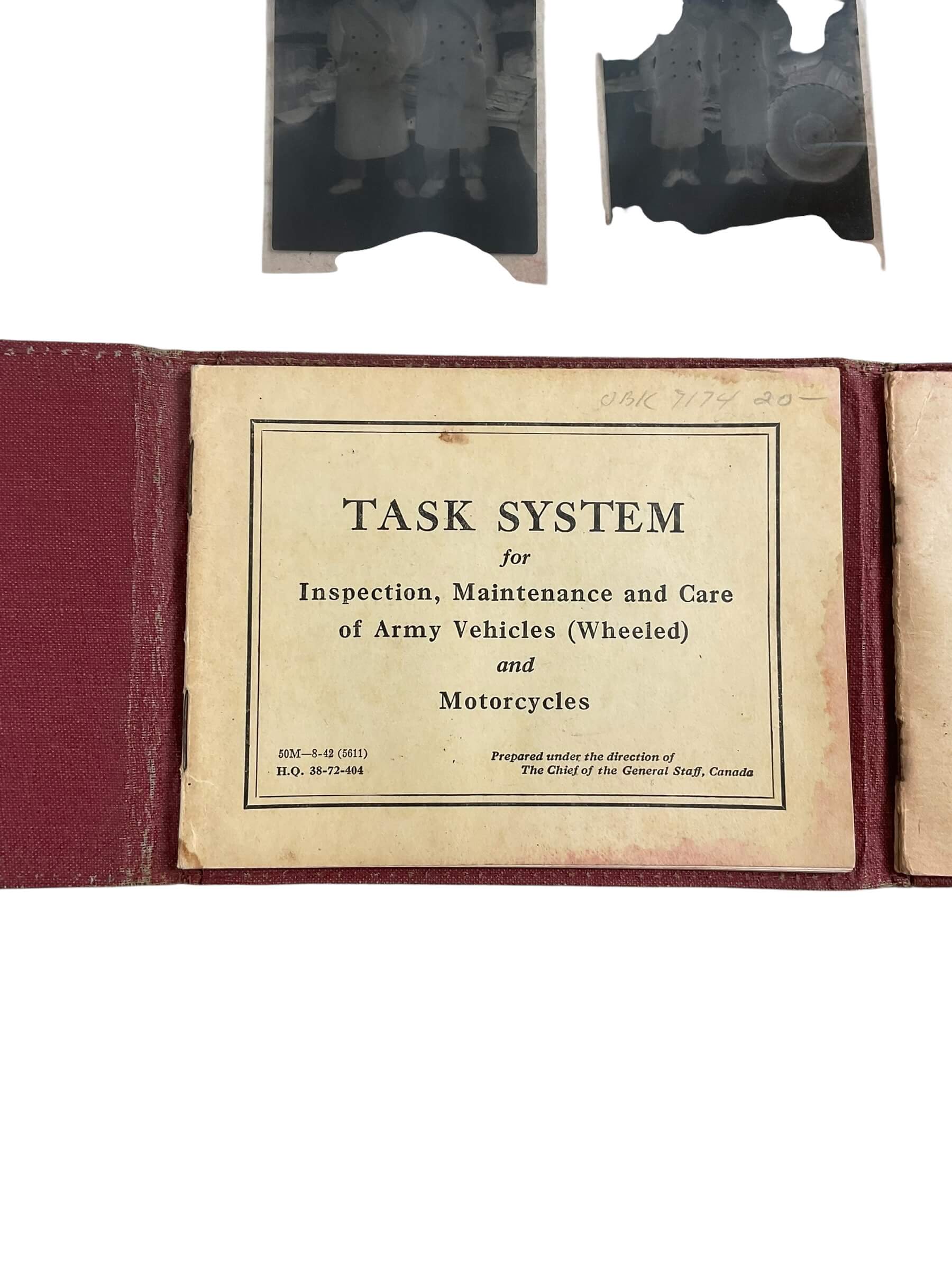 WW2 Canadian Standing Orders For Vehicles and Motorcycles With 8 Original Negatives WW2 Canadian Standing Orders For Vehicles and Motorcycles With 8 Original Negatives