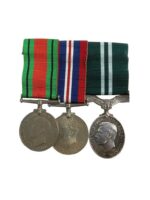 WW2 British RAF Full Size Medal Group X 3 Air Efficiency FS GW Barlow W AUX AF Female