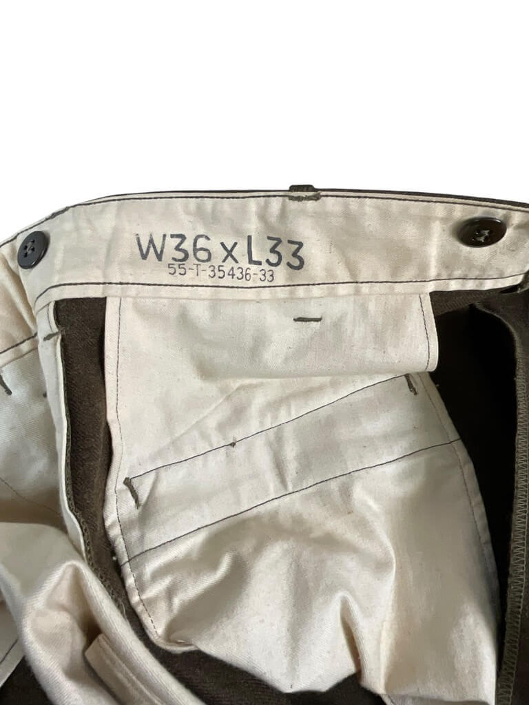 US Army Korean War Field Trousers Pants Size 36 X 33 Dated 1951 US Army Korean War Field Trousers Pants Size 36 X 33 Dated 1951
