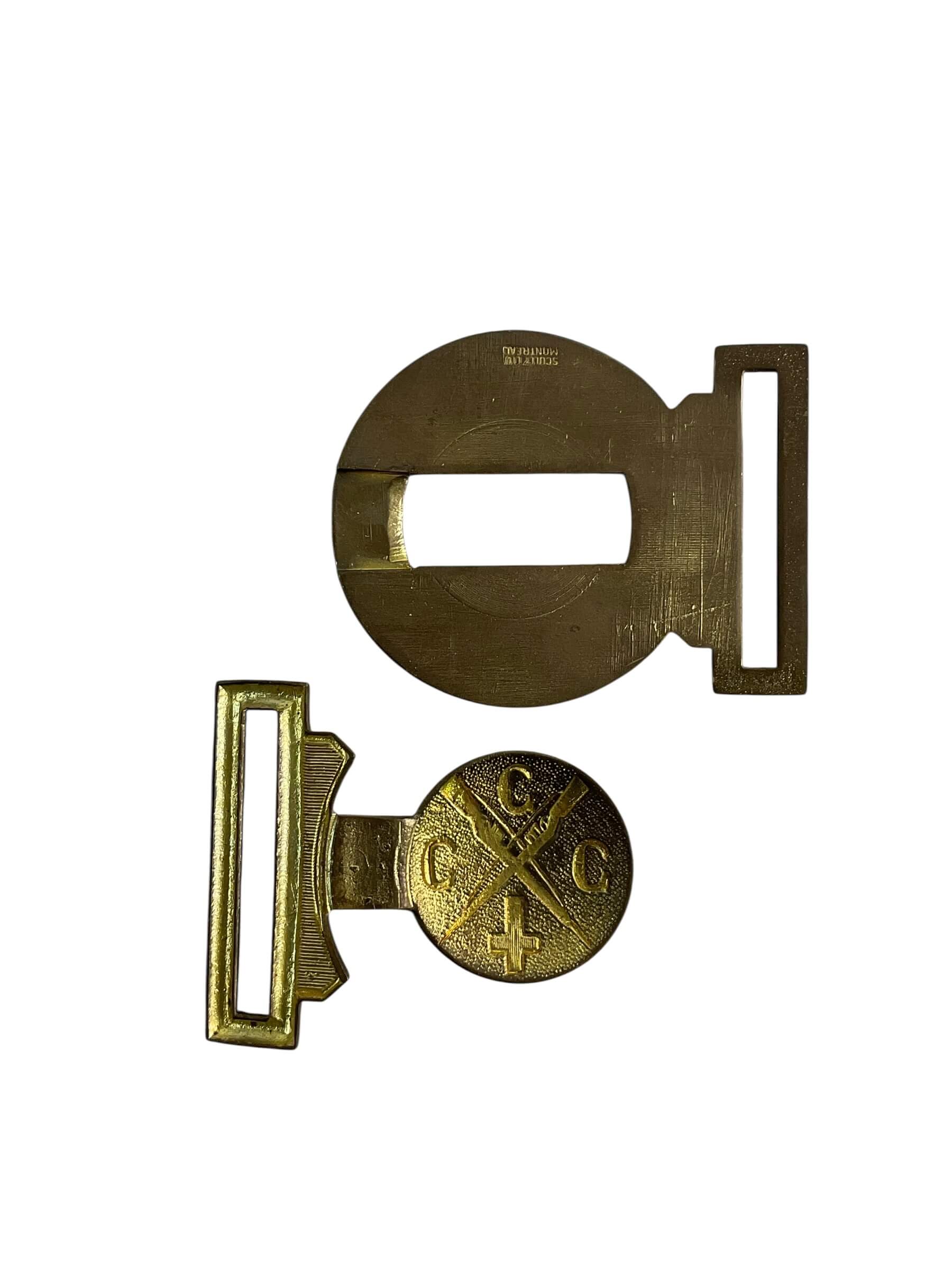 Canadian Newfoundland Catholic Cadet Corps Belt Buckle Scully Marked Canadian Newfoundland Catholic Cadet Corps Belt Buckle Scully Marked