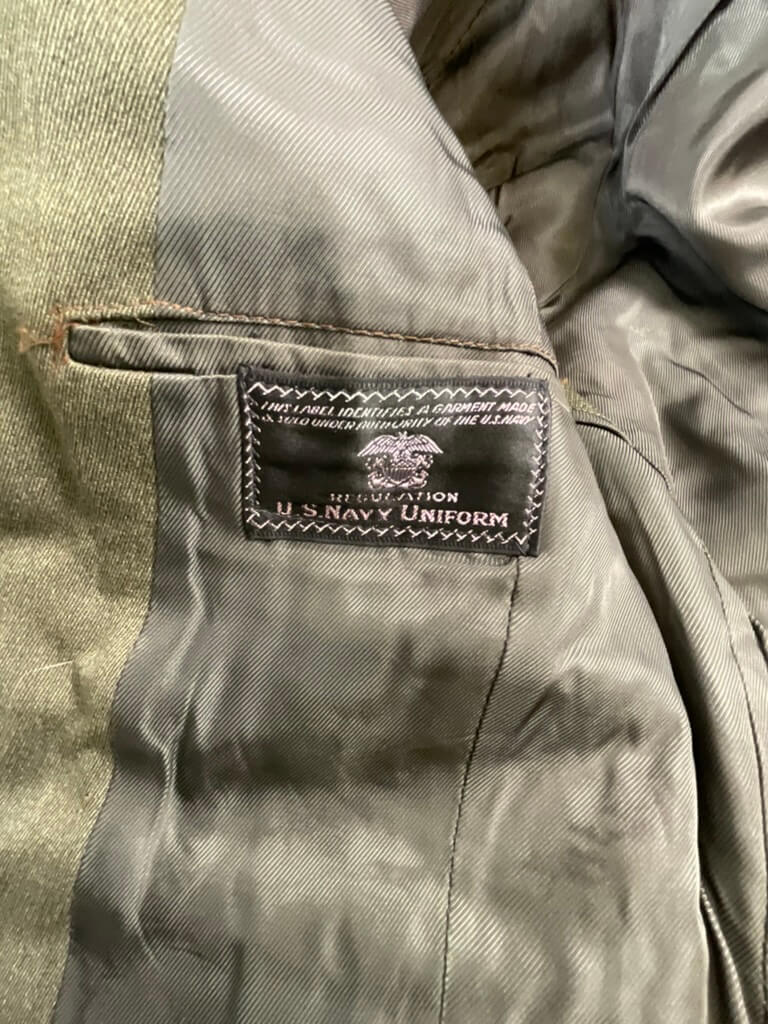 WW2 US USN Navy Officers Green Tunic WW2 US USN Navy Officers Green Tunic