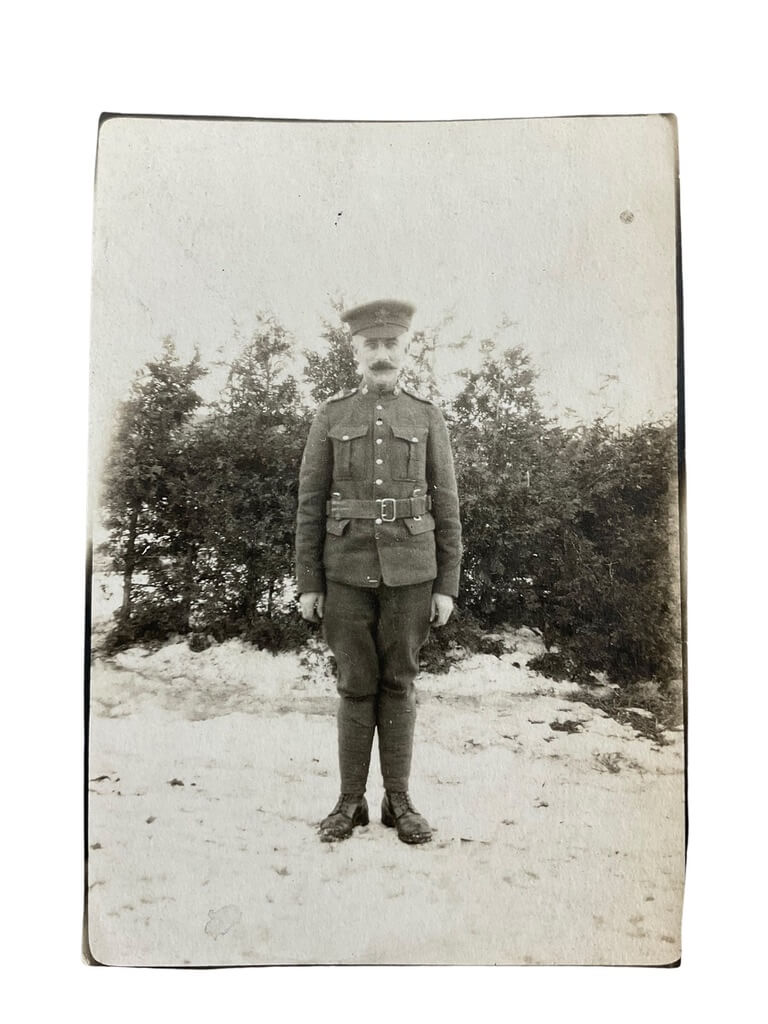 WW1 British BEF Soldier Forest Background 3 1/4" X 2" Photograph WW1 British BEF Soldier Forest Background 3 1/4" X 2" Photograph