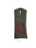 WW1 Imperial German 51st Infantry Feldgrau Shoulder Board Insignia Single