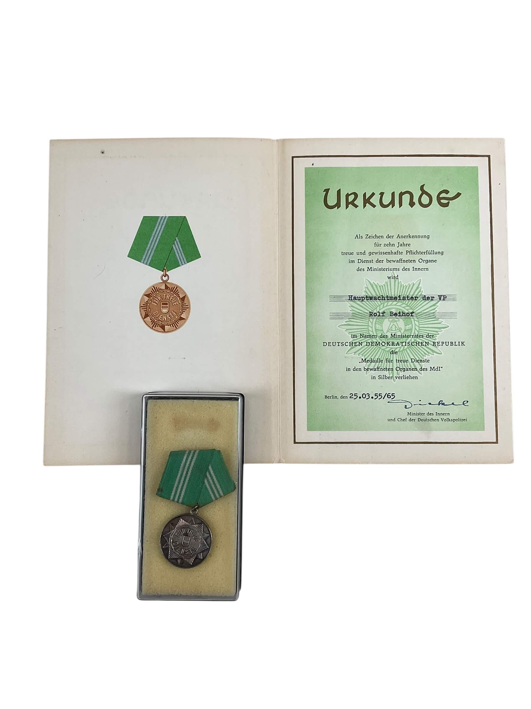 East German Police Officers Medal Group Lot X 10 With Documents East German Police Officers Medal Group Lot X 10 With Documents