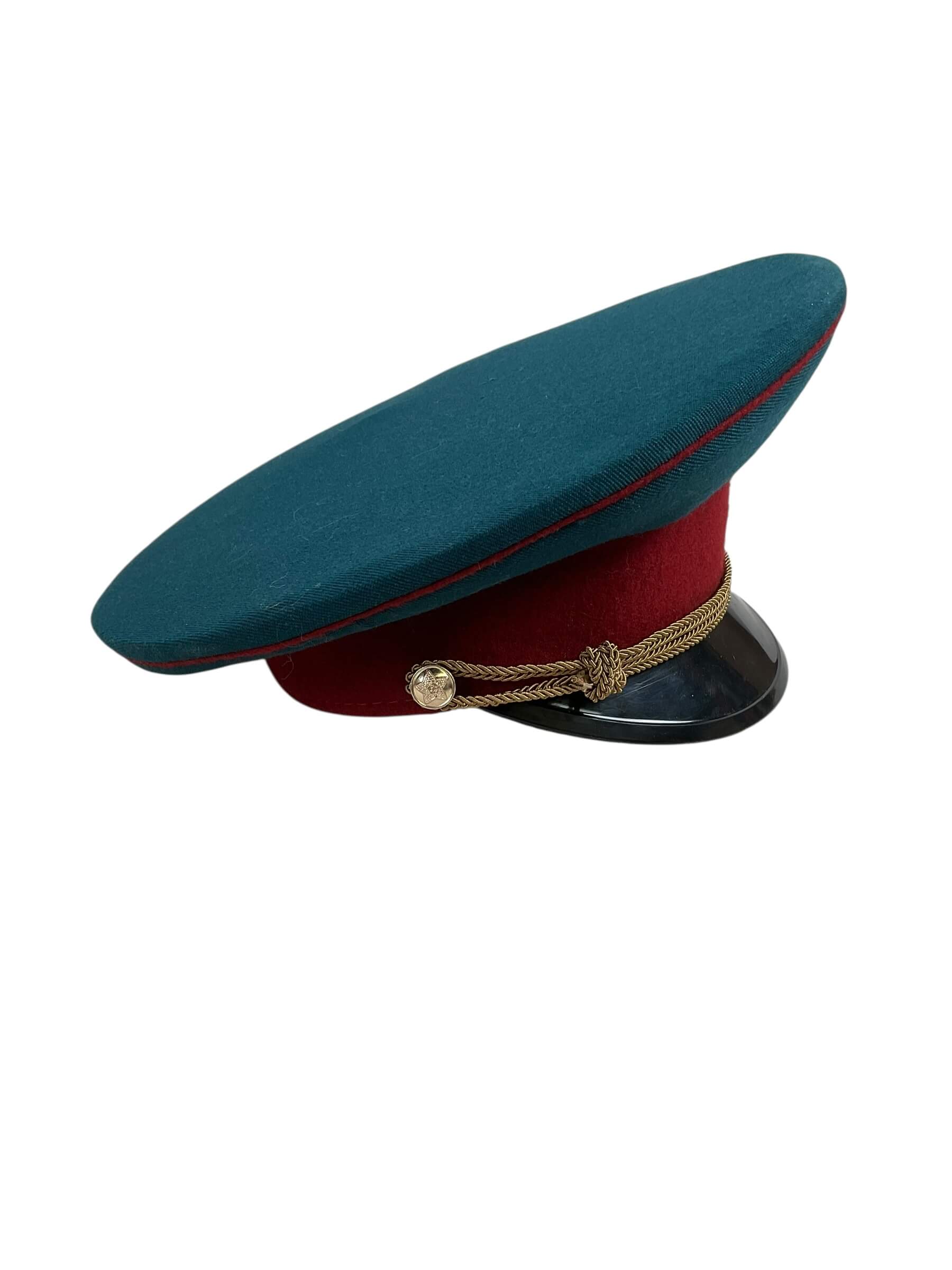 Russian Soviet Officers Peak Cap Hat Size 54 With Dress Belt Russian Soviet Officers Peak Cap Hat Size 54 With Dress Belt