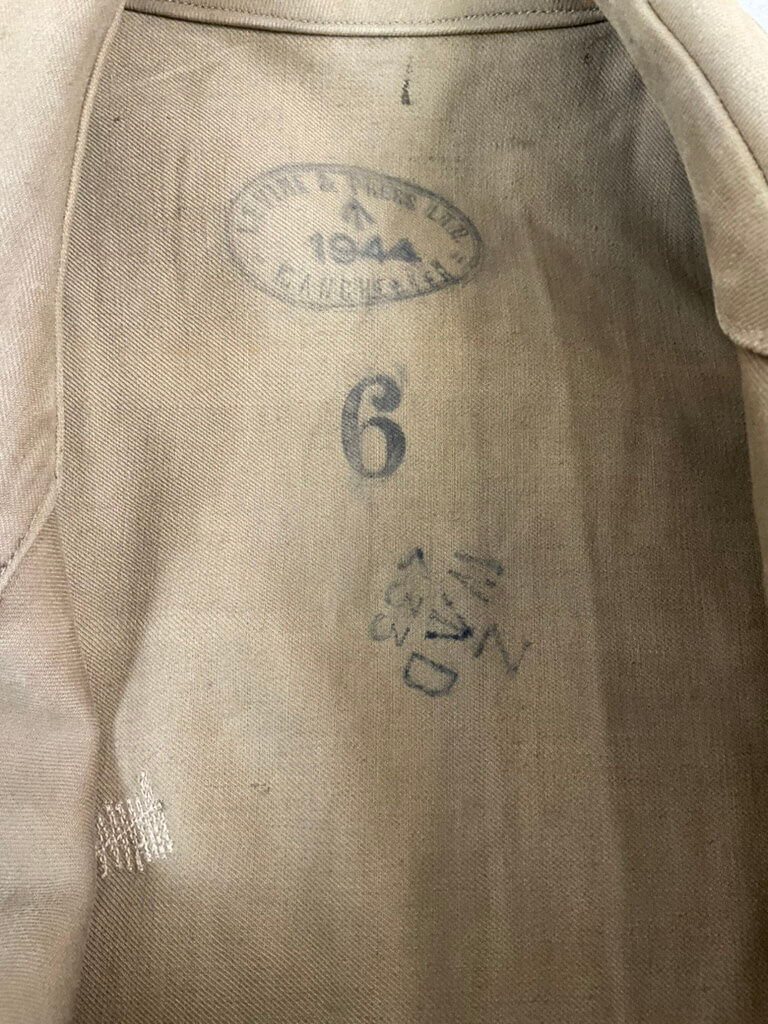 WW2 British Army Dispatch Riders Jacket Dated 1944 Size 6 Broad Arrowed WW2 British Army Dispatch Riders Jacket Dated 1944 Size 6 Broad Arrowed