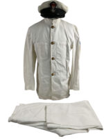 Canadian Navy White Patrol Jacket With Trousers And Peak Cap Hat Canadian Navy White Patrol Jacket With Trousers And Peak Cap Hat