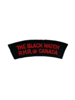WW2 Canadian The Black Watch RHR of Canada British Made Starch Back Shoulder Title Insignia Single WW2 Canadian The Black Watch RHR of Canada British Made Starch Back Shoulder Title Insignia Single